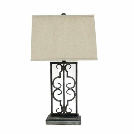 HAZ Industrial Table Lamp with Stacked Metal Pedestal HA3713400